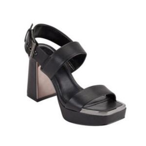 DKNY Bibiana Slingback Platform Sandals Ankle-Strap Block Heel, pumps, shoes 11
